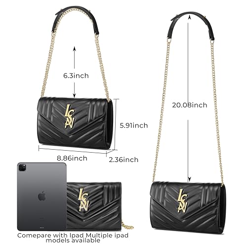 Chrysansmile Clutch Purses for Women Genuine Leather Crossbody Bags Fashion Quilted Womens Handbags with Chain3