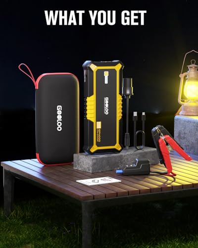 GOOLOO Portable GP4000 & GP2000 Car Jump Starters for 12 Volt Automotive Batteries,Jump Box Power Pack with USB Quick Charge & Flashlight