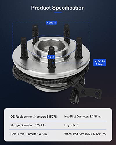 Image of ECCPP Wheel Hub 515078 for Ford Explorer 2006-2010 All Models, for Ford
