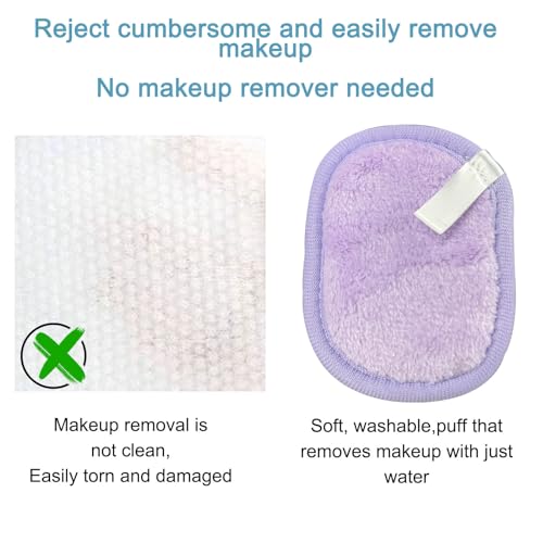 7 unidades de algodón desmaquillante lavable, toallitas desmaquillante reutilizables de microfibra, almohadillas desmaquillantes, toallitas desmaquillantes para cara y ojos - imagen 7
