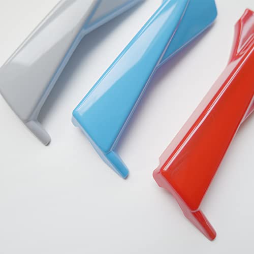 Image of Colorful Front Grille Insert Trims for Hyundai Tucson 2022 2023 2024 (Silver-Blue-Red)