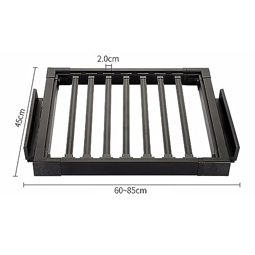 Support Suspendu pour Armoire en Aluminium Noir Durable - 5