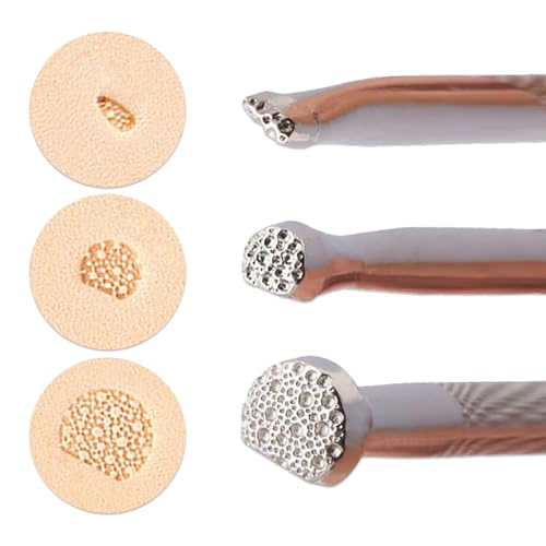 DEJIN 3Pcs Leather Stamps Durable Leather Carving Punch DIY Undercut Beveler Stamps Leather Embossing Stamp Tools Set for Leather Craft Kit and Embossing Enthusiasts