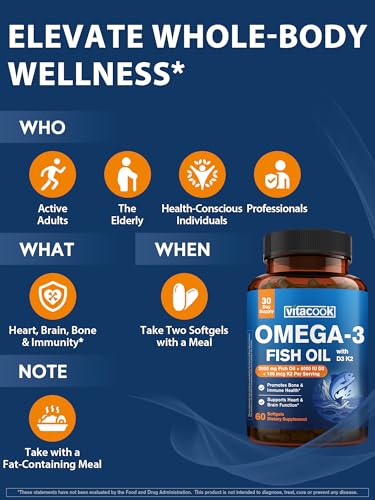 Vitacook Omega 3 Fish Oil with Vitamins D3 & K2