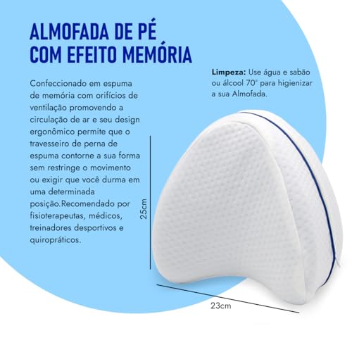 kit 2 Almofadas Travesseiro Ortopédico Para Pernas Joelhos Coluna Quadris Articulações Gravidez