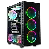 XUM Titan Prebuilt Gaming PC: AMD Ryzen 5 5500, Nvidia Geforce RTX 3050 6GB, 16GB DDR4 RAM, 500GB NVMe SSD, 1TB HDD, 500W PSU 80+ Bronze, aRGB, WiFi 5, Windows 11 Home, Entry Level, Black Case