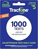 Tracfone 1000 Text Message PIN Refill Card, Only for Smartphones, Delivered through the mail, no minutes / data included