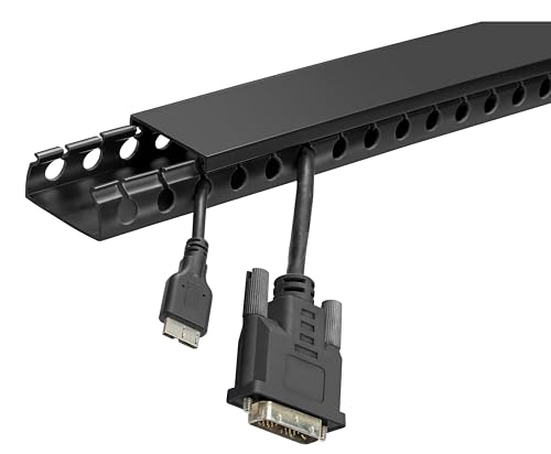 Kit de administración de cables Link2Home de 36 piezas para escritorios y oficinas, organizador de cables con canales adhesivos, clips y cubiertas para ocultar cables miniatura 6