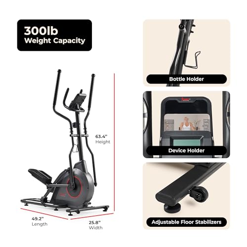 Sunny Health & Fitness Upright Magnetic Elliptical with Pulse Sensor - image 7