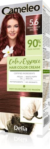 Cameleo - Color Essence - Crema Colorante - Marrone Mogano - Colorazione “TONO SU TONO” - Effetto Fino a 8 Lavaggi - Colore Naturale e Profondo - Rinfresco del Colore - Nutrimento - 75g