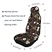 MAGIFUN Floral Car Seat Cover Retro Daisy Seat Cushion Auto Bucket Seat Cover Set 2 Pack Hippie Boho Flower Car Front Seat Cushion Elastic Seats Cushion Automotive Seats Covers Accessory, Brown