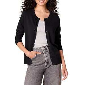 Amazon Essentials Women’s Lightweight Crewneck Cardigan Sweater (Available in Plus Size)
