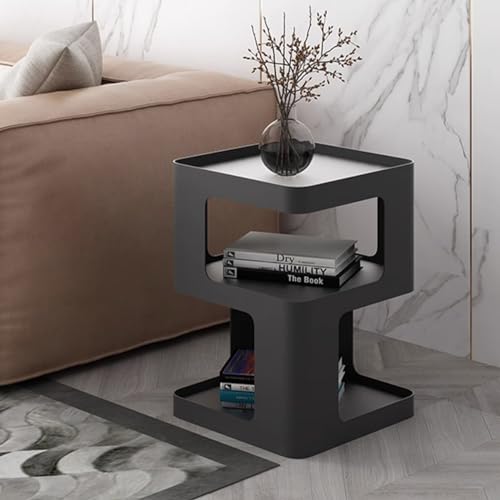Buy BUZUEY Side Table,Modern end Table,Black Metal nightstand,Bedside Tables,Accent Table with