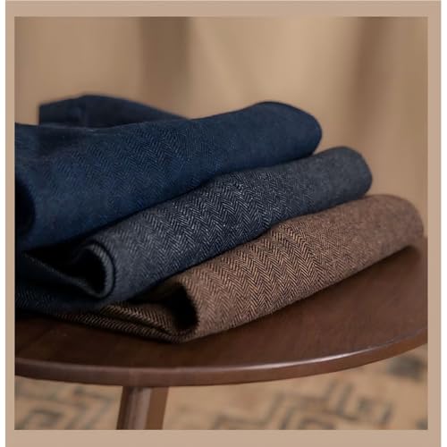 Mens Pants Herringbone Vintage Dress Pant Hemmed Pleated Suit Pants4