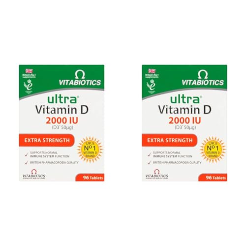 Vitabiotics Ultra Vitamin D Tablets 2000IU Extra Strength - 96 Count (Pack of 2)
