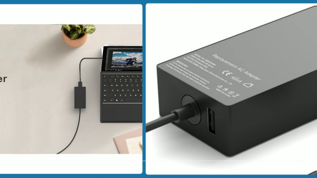 Chargeur Surface Pro 15 V 4 A 65 W Microsoft Surface Laptop Câble de charge Bloc d'alimentation