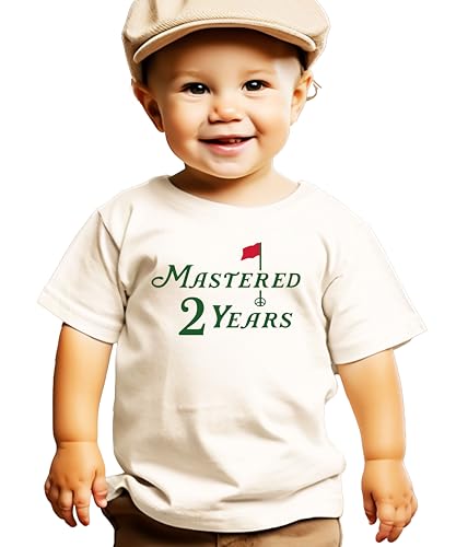 Olive Loves Apple Mastered 2 Years Birthday Shirt for Boys Golf Themed Second Birthday Tee for Kids