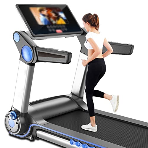 Image of Treadmill, Folding Electric Treadmill Indoor Walking Machine Sports Fitness Equipment, 1-14.8Km /H, 0-15 Adjustable Gradient, Heart Rate Detection Function