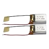 Qsmily 2PCS 3.7V 180mAh Li-po Battery Spare Parts for Syma S107G S109G S111G / MJX X900 X901 RC Quadcopter