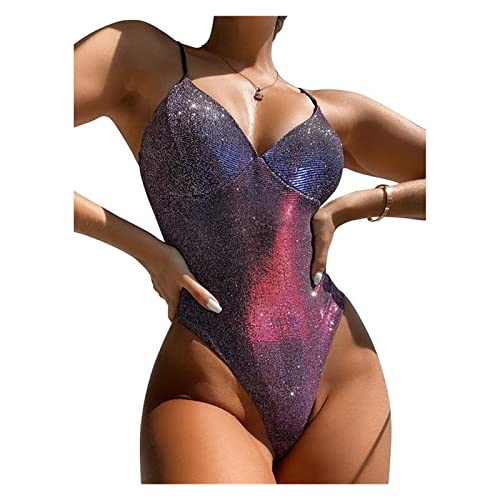 Maillot de bain 1 pièce col V dos nu CLSDRZC pour plage et silhouette sublimée