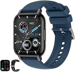 Smart Watch with Call Function, Fitness Tracker with 24/7 Heart Rate, Blood Oxygen, Sleep Monitor, 1.85" Touch Screen Smartwatch, Step Counter Watch for Kids Women Men, Fitness Watch for iOS Android