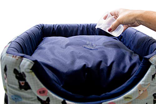 Toca e Cama Impermeável Luppet 2 em 1 com Almofada para Cachorro ou Gato de até 5Kg Azul Cachorro/Ro