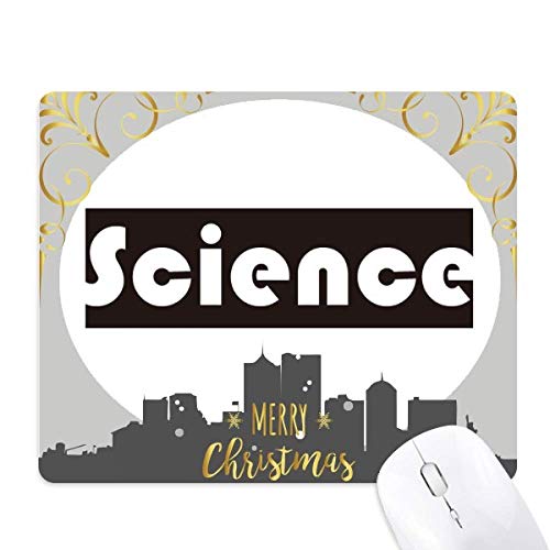 Tapis de souris en caoutchouc noir et sciences la nuit de noël de qualité premium