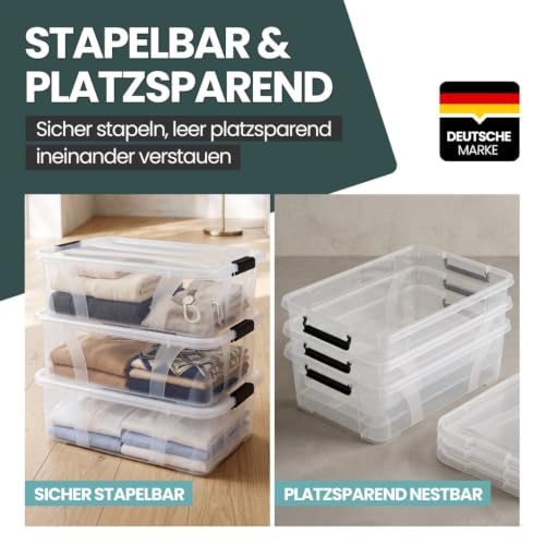 Kreher Aufbewahrungsbox Master mit Deckel transparent (21 Liter) – Ansicht 4