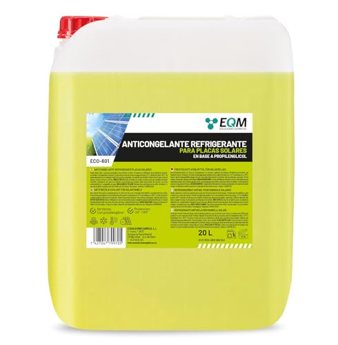 EQM - ECO-601 - Refrigerante-Anticongelante para Placa Solar - 20L - Líquido Caloportador con Base de Propilenglicol - No tóxico
