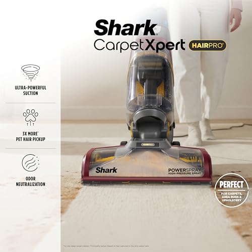 Image of Shark CarpetXpert HairPro | Upright Carpet & Area Rug Cleaner | Carpet Shampooer | Perfect for Pets, Hair Pickup & Tough Odor Removal | Magenta | EX221BRN