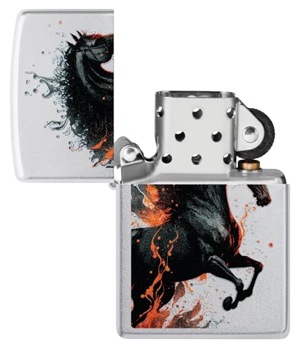 Encendedor Zippo Horse con Fuego Satinado miniatura 4