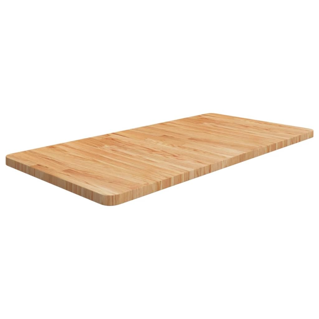 vidaXL - Solid Wood Bathroom Countertop 100x50x2.5cm Light Brown/Oak Wood Desktop - Varnished Finish for Multi-Purpose Use/Computer Desk, Coffee Table, Vanity Table