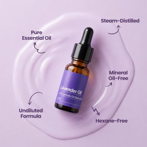 Image of My Pahadi Dukan (MPD) Lavender Essential Oil 10 ml, 100% Pure & Undiluted, Steam Distilled Natural Lavender Oil for Aromatherapy, Relaxation, Sleep, Skin, Hair & Scalp Care, No Paraben, Sulphate or Mineral Oil