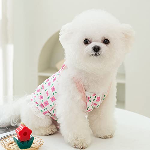 Small Cute Puppy Dress Dog Flower Dress Dog Dress Cat Dress Dog Skirt Soft Breathable Dog Cotton Summer Dress For Small Medium Large Dog Girls Puppy Lightweight Pet Dresses #TOP4