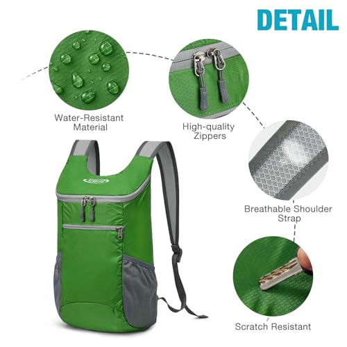 Image of G4Free Lightweight Packable Hiking Backpack for Men Women Small Hiking Daypacks Foldable Shoulder Pack Casual Outdoor Bag 11L
