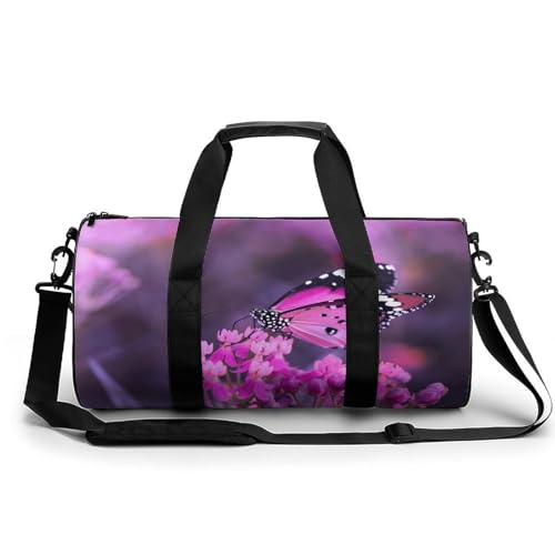 Duffel bag fleur de papillon sac de sport voyage camping randonnée 45x23x23cm