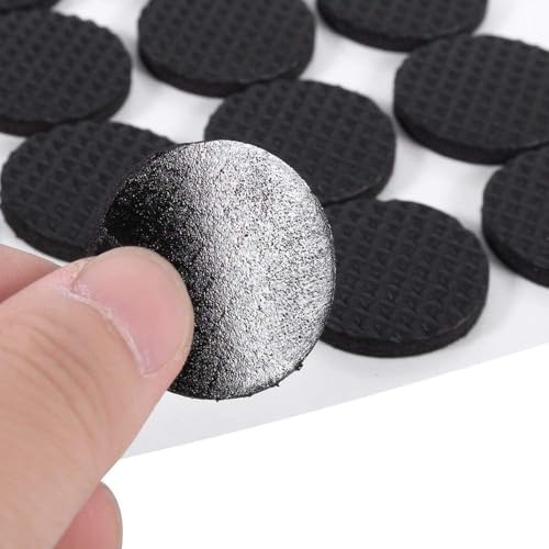 Image of CHUNZEXI Rubber Self Adhesive Square Felt Pads Non Skid Floor Protector Furniture Sofa Furniture Chair Balance Pad Noise Insulation Floor Bumper Color: Black - 32 Pcs