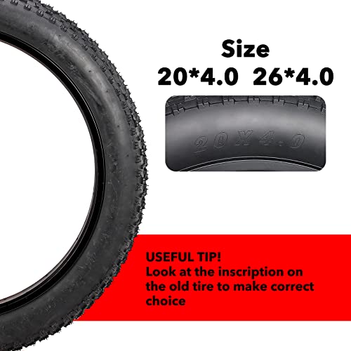 Fat Tire,All-Terrain E-Bike Tires - For Sand, Snow, Mountain And City Roads. 20/26X4.0 Inch E-Bike Tires - Fits Most E-Bikes And Bikes And Can Be Easily #TOP4