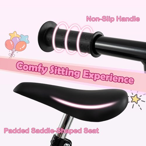 Image of HONEY JOY Toddler Balance Bike, 11 Inch Baby Push Bicycle w /Adjustable Padded Seat & Handlebar, Ultra Light Steel Frame, No Pedal Walker Bike Riding Toy, Birthday Gift for Boys Girls Aged 2-5