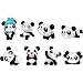 Produktbild Panda Toys Figuren-Set - Süßes Panda-Tier-Spielset Action-Figuren Partyzubehör/Kuchendekoration 1 Set 8 Stück