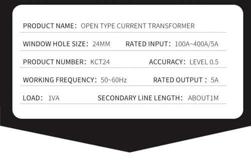 Sensor CT KCT-24 transformador de corriente núcleo dividido 400A para redes 6
