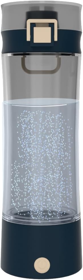 Sponsored Ad – Hydrogen Water Bottle Pitcher Hydrogen Alkaline Water Generator Ionizer Maker Machine with SPE PEM Tech 500ml/17Fl oz Royal Blue