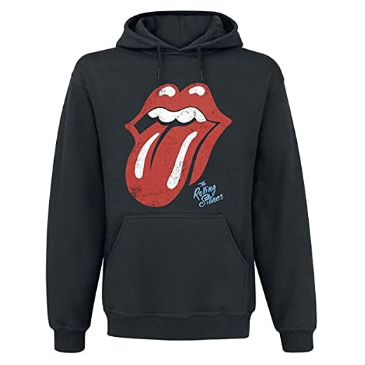 Rolling Stones The Tongue Hombre Sudadera con Capucha Negro L 50% algodón, 50% poliéster Regular