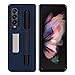 Produktbild EFSDF Anti-Fall S Pen Fold Edition for Samsung Galaxy Fold 3 Case Leather with Stand, S Pen Holder Kickstand Function Case for Galaxy Z Fold3 Z Fold3 5G Phone Cover (Blue)