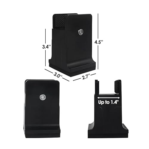 Affogato Bed Risers, Adjustable Furniture Risers With Screw Clamp, 4 Pack Heavy Duty Furniture Risers 3.4 Inch For Chairs, Desk, Cabinet, Sofa, Fit Leg Diameters 0-1.4”, Support Up To 5000Lbs (Black) #TOP3