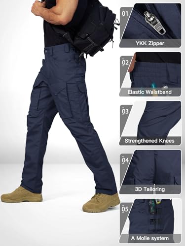 FREE SOLDIER Men's Cargo Pants,Tactical Pants for Men Stretch,Durable Ripstop EDC Work Pants for Hiking4