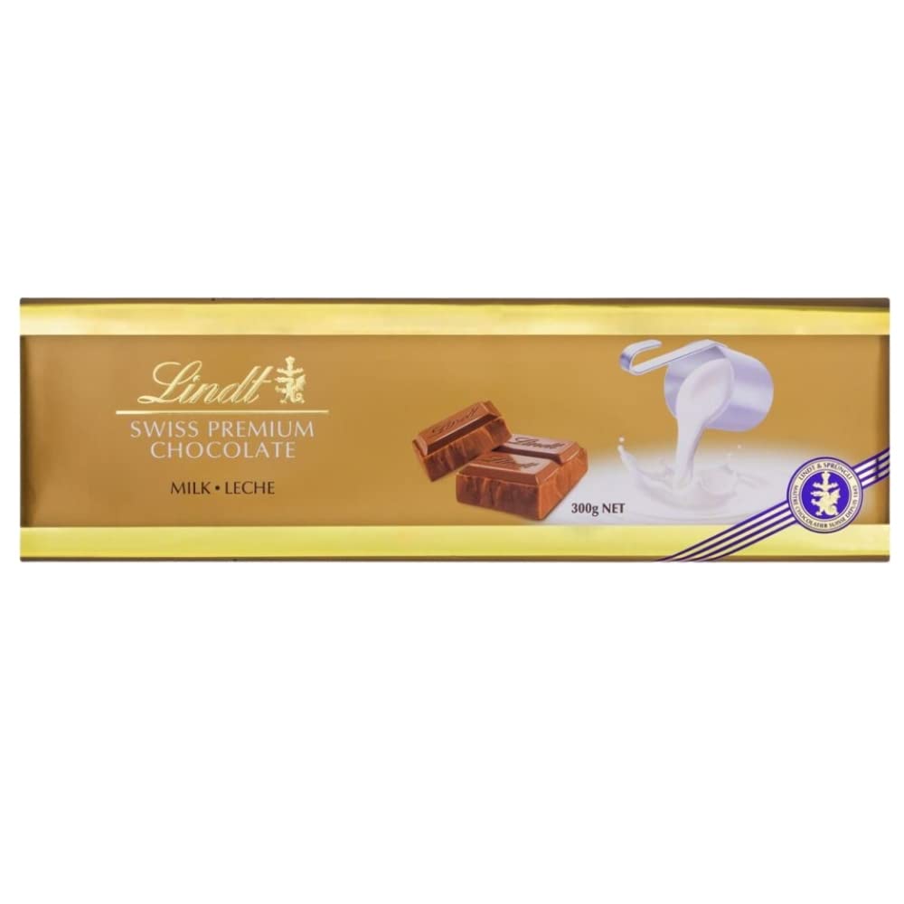 Chocolate Lindt Premium, Ao Leite, Barra de 300g