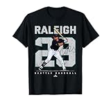Number and Portrait Cal Raleigh Seattle Baseball MLBPA T-Shirt