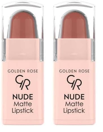 Golden Rose Nude Matte Lipstick (Mini) No:02 - Ruj 2li paket