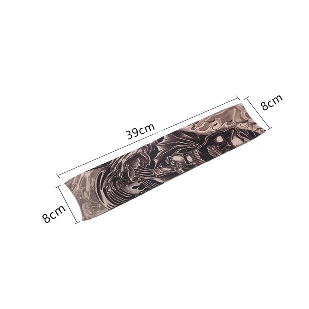 Manga de brazo con diseño de flores, manga de tatuaje para verano, manga de hielo fresco, protector solar, manga elástica para brazo UV